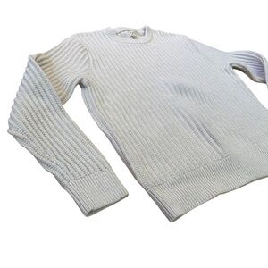 J. Crew Men's Cream Crewneck Sweater, Size XL, Gender Neutral